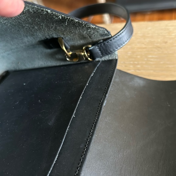 Janessa Leone Joan suede full grain leather Black crossbody bag w/Marant dustbag - Picture 10 of 16